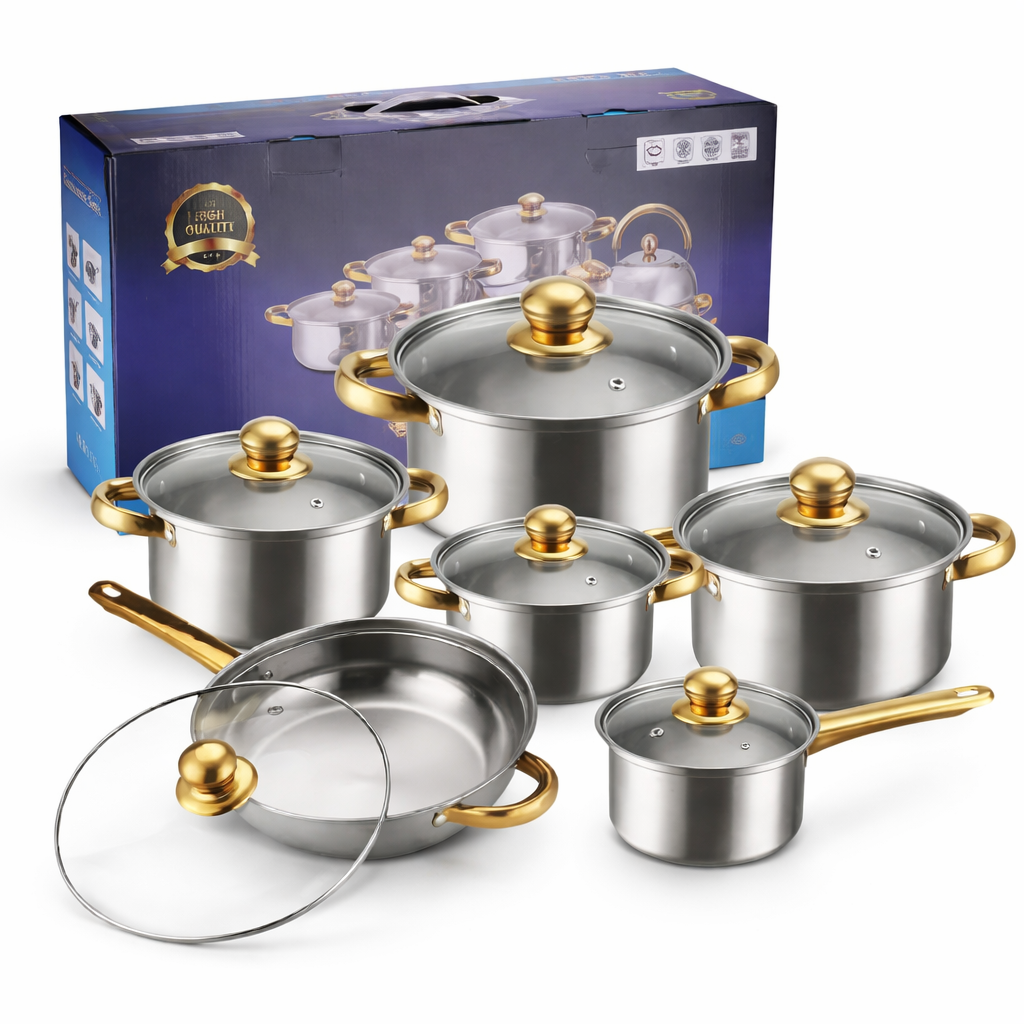 Luxora GoldLine – Prémiová nerezová kuchynská súprava